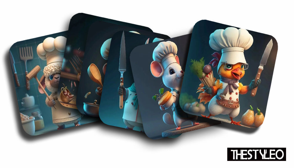 Cute Sheep MDF Wooden Printed Square Coasters for Home and Kitchen | Dining Table Decor (Set of 6 Pieces) Cute Sheep MDF Wooden Printed Square Coasters for Home and Kitchen | Dining Table Decor (Set of 6 Pieces)