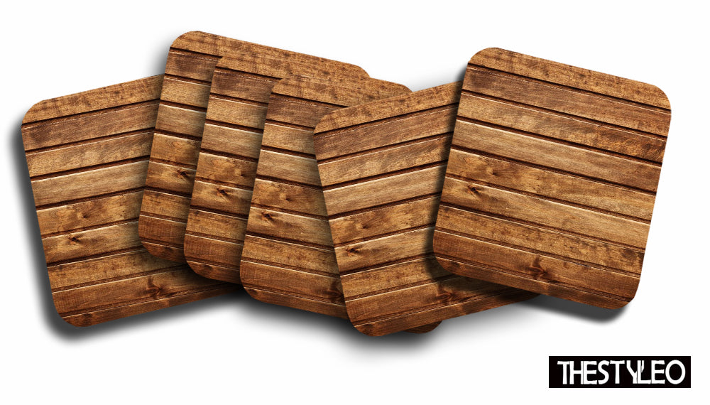 Wooden 7 Designer Printed Square Tea Coasters (MDF Wooden, Set of 6 Pieces) Wooden 7 Designer Printed Square Tea Coasters (MDF Wooden, Set of 6 Pieces)