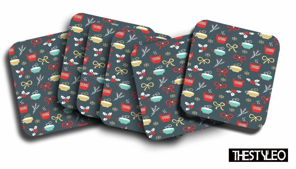 Printed Coffee Pattern Designer Printed Square Tea Coasters With Stand (MDF Wooden, Set Of 6 Pieces Coaster And 1 Stand) Printed Coffee Pattern Designer Printed Square Tea Coasters With Stand (MDF Wooden, Set Of 6 Pieces Coaster And 1 Stand)