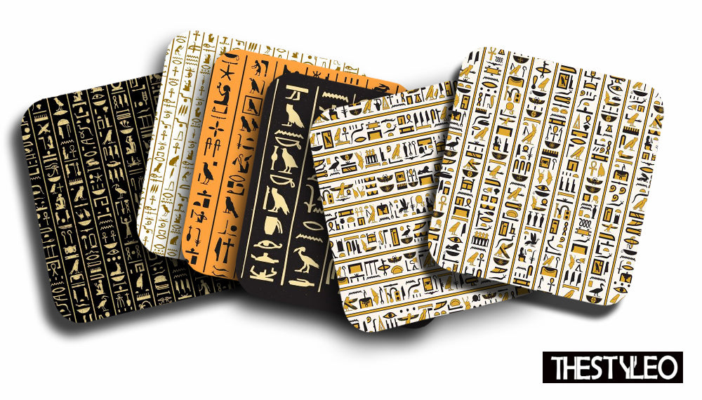Ancient Egypt Printed Mdf Wooden Printed Square Coasters For Home And Kitchen | Dining Table Decor (Set Of 6 Pieces) Ancient Egypt Printed Mdf Wooden Printed Square Coasters For Home And Kitchen | Dining Table Decor (Set Of 6 Pieces)