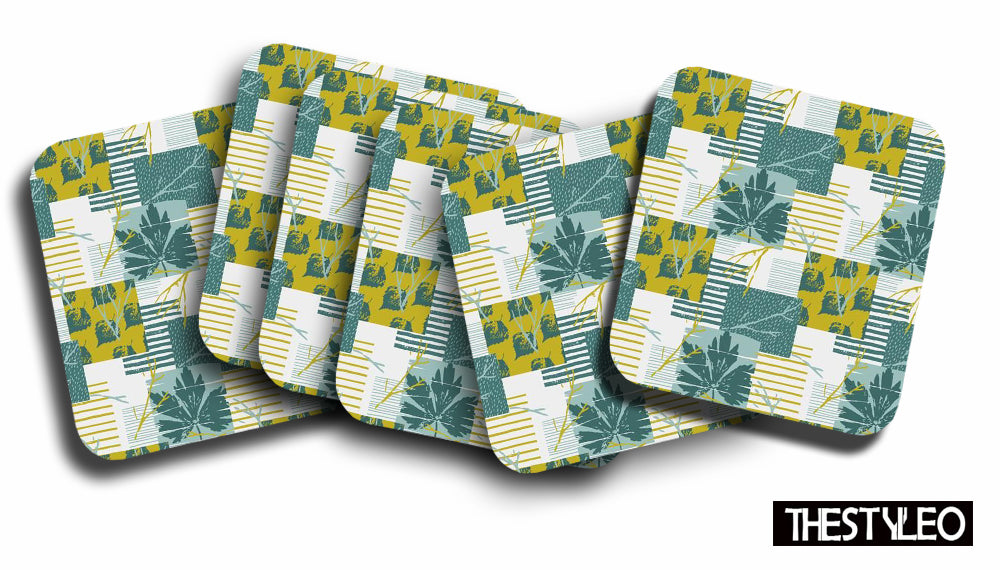 Printed Marble Box Pattern MDF Wooden Coasters For Home And Kitchen(Set Of 6 Pieces) Printed Marble Box Pattern MDF Wooden Coasters For Home And Kitchen(Set Of 6 Pieces)