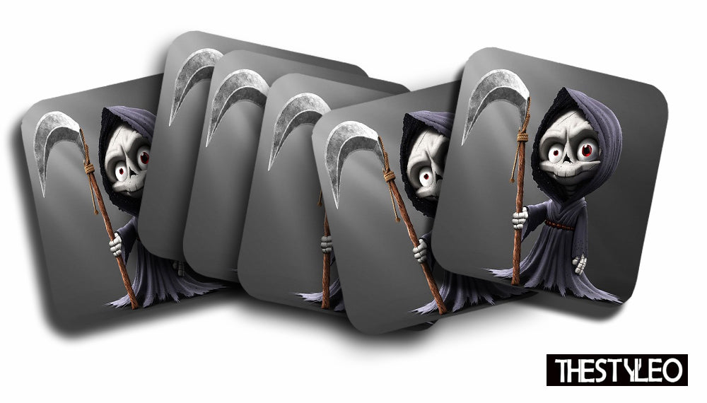 Cute Little Ghost MDF Wooden Printed Square Coasters for Home and Kitchen | Dining Table Decor (Set of 6 Pieces) Cute Little Ghost MDF Wooden Printed Square Coasters for Home and Kitchen | Dining Table Decor (Set of 6 Pieces)