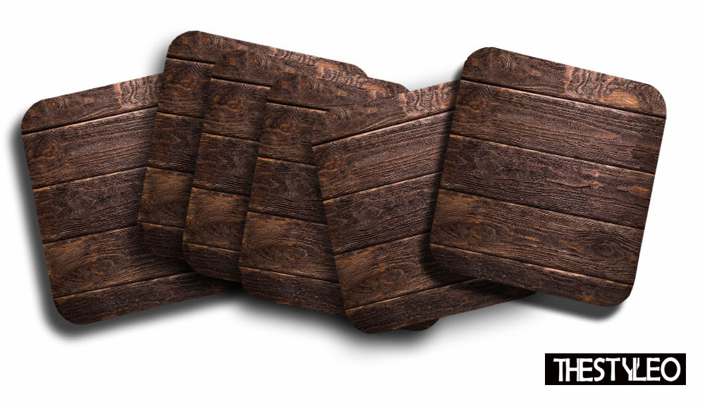 Wooden 4 Designer Printed Square Tea Coasters (MDF Wooden, Set of 6 Pieces) Wooden 4 Designer Printed Square Tea Coasters (MDF Wooden, Set of 6 Pieces)