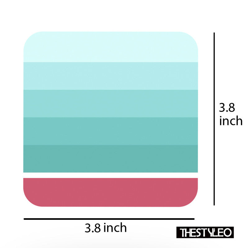 Ramgreen Pattern Designer Printed Square Tea Coasters With Stand (MDF Wooden, Set Of 6 Pieces Coaster And 1 Stand) Ramgreen Pattern