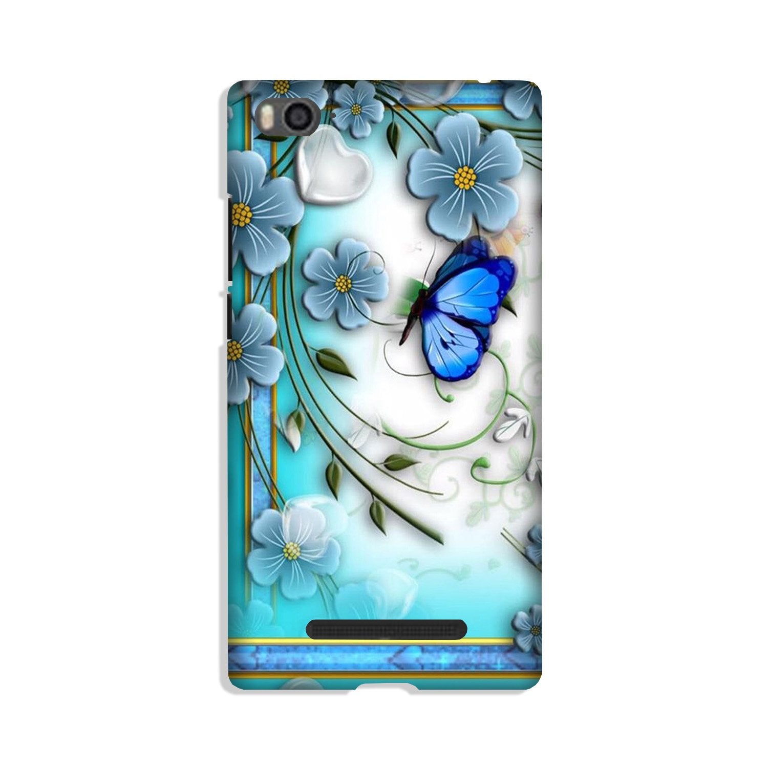 Blue Butterfly Mobile Back Case for Xiaomi Mi 4i (Design - 21) Blue Butterfly Case for Xiaomi Mi 4i
