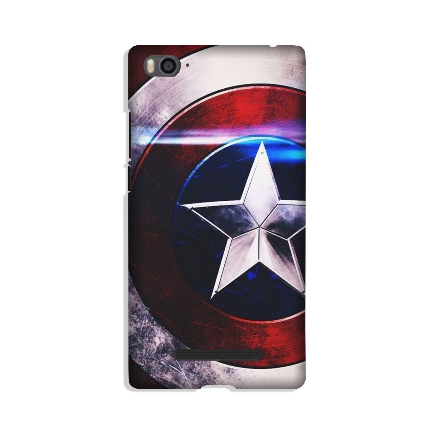 Captain America Shield Mobile Back Case for Xiaomi Mi 4i (Design - 250) Captain America Shield Case for Xiaomi Mi 4i (Design No. 250)
