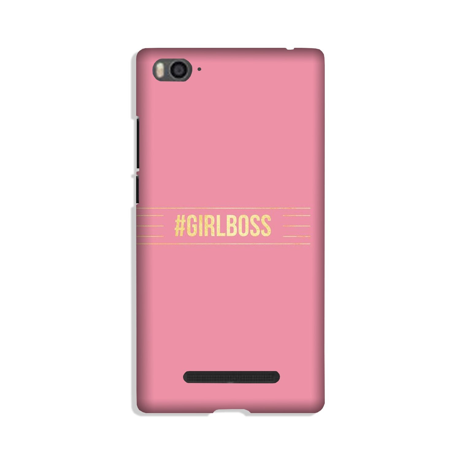Girl Boss Pink Mobile Back Case for Xiaomi Mi 4i (Design - 263) Girl Boss Pink Case for Xiaomi Mi 4i (Design No. 263)