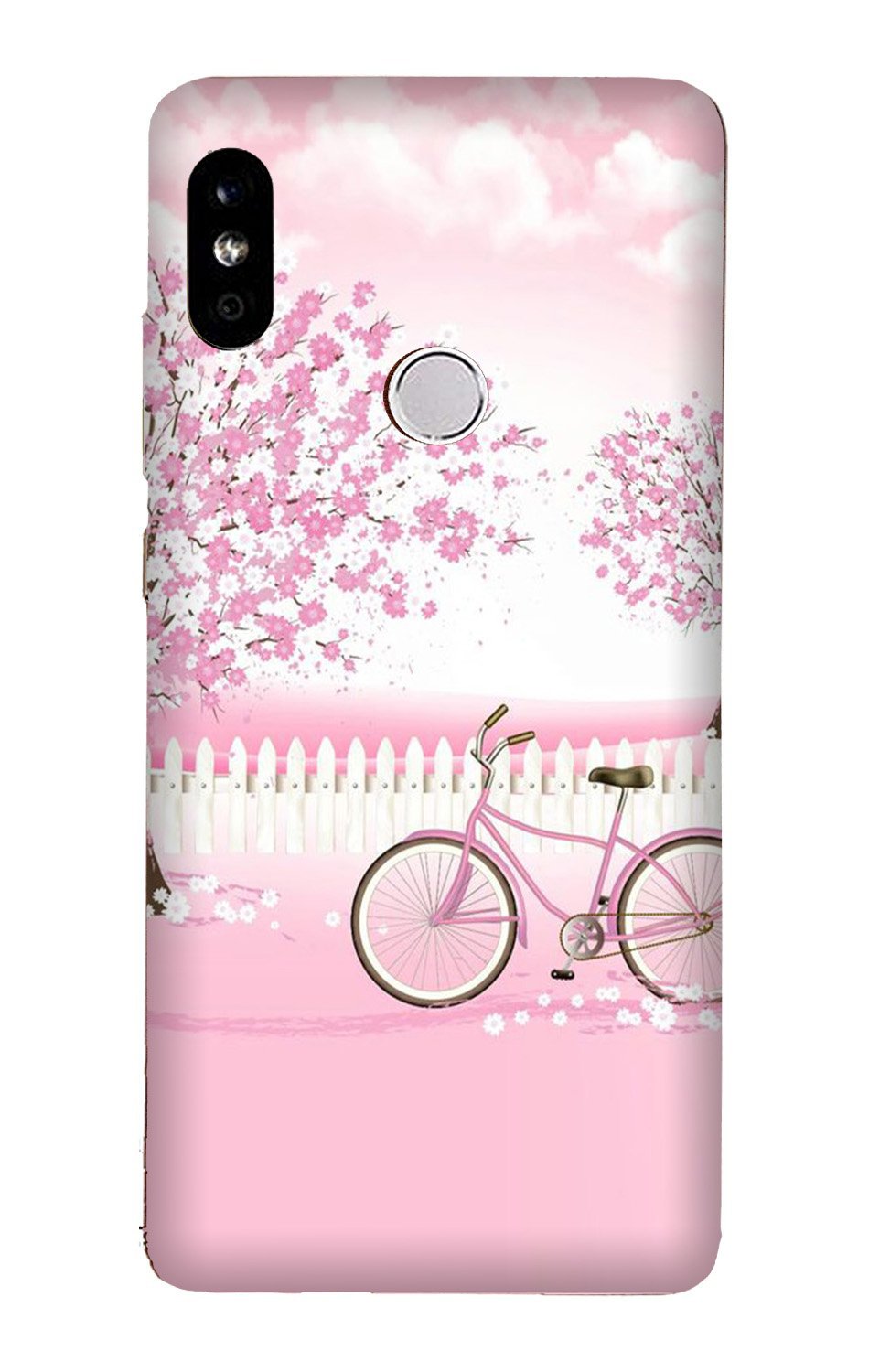 Pink Flowers Cycle Case for Xiaomi Redmi 7 (Design - 102) Pink Flowers Cycle Case for Xiaomi Redmi 7 (Design - 102)