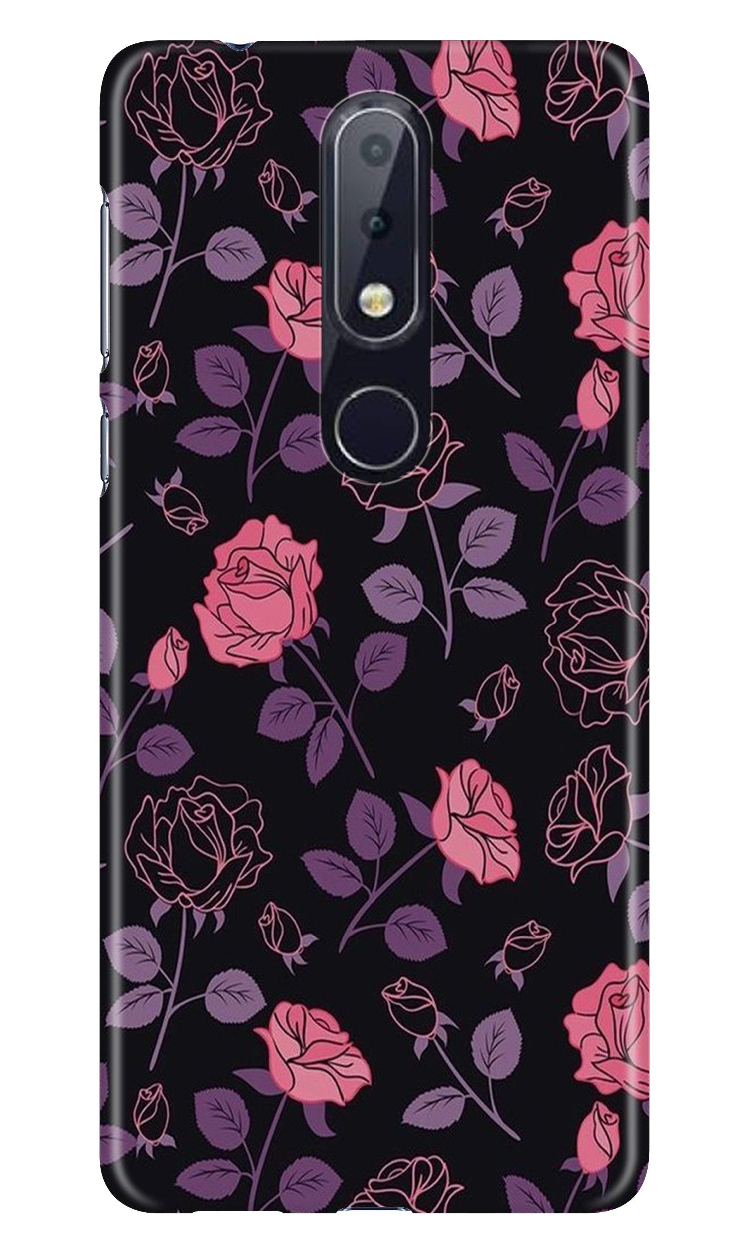 Rose Black Background Case for Nokia 7.1 Rose Black Background Case for Nokia 7.1