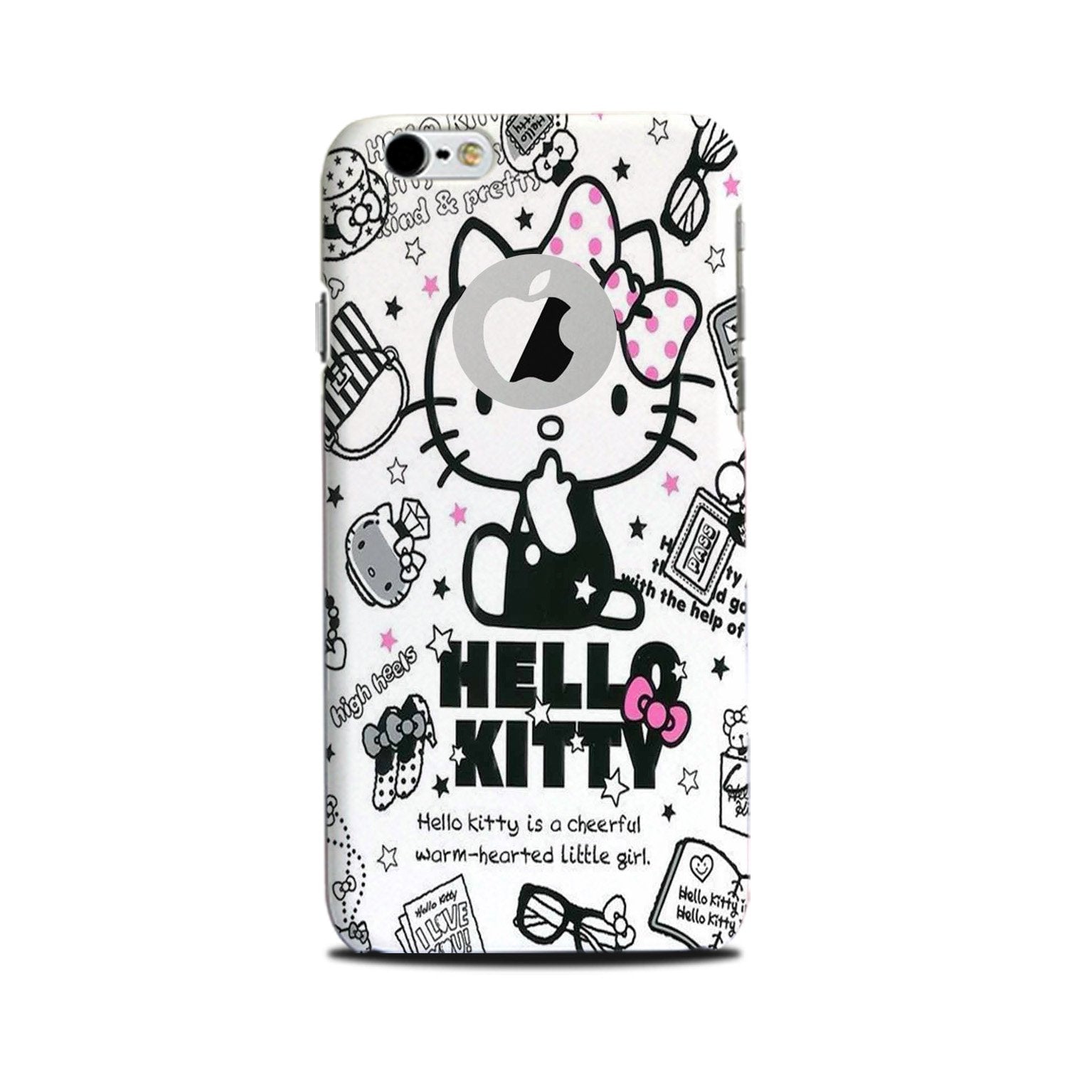 Hello Kitty Mobile Back Case for iPhone 6 Plus / 6s Plus Logo Cut (Design - 361) Hello Kitty Mobile Back Case for iPhone 6 Plus / 6s Plus Logo Cut (Design - 361)