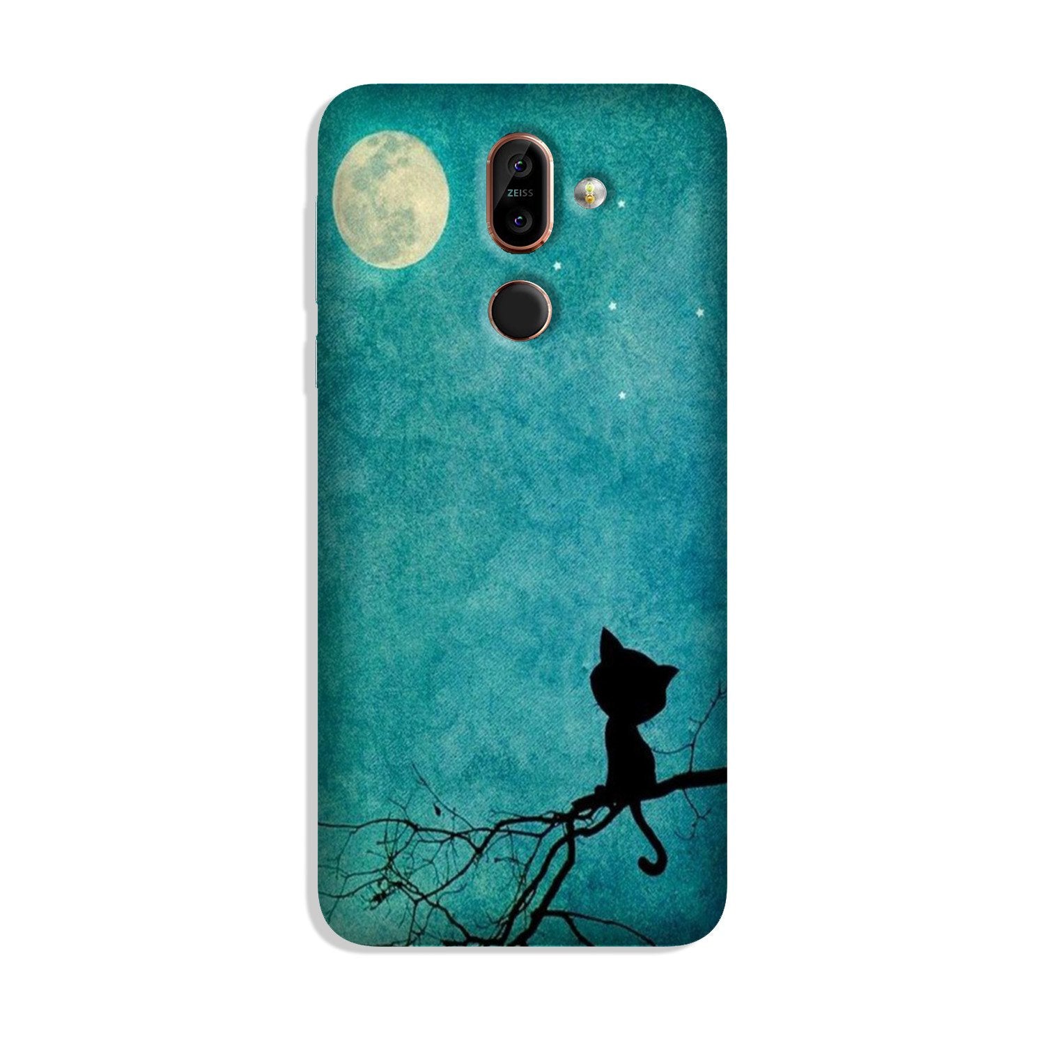 Moon cat Case for Nokia 8.1 Moon cat Case for Nokia 8.1
