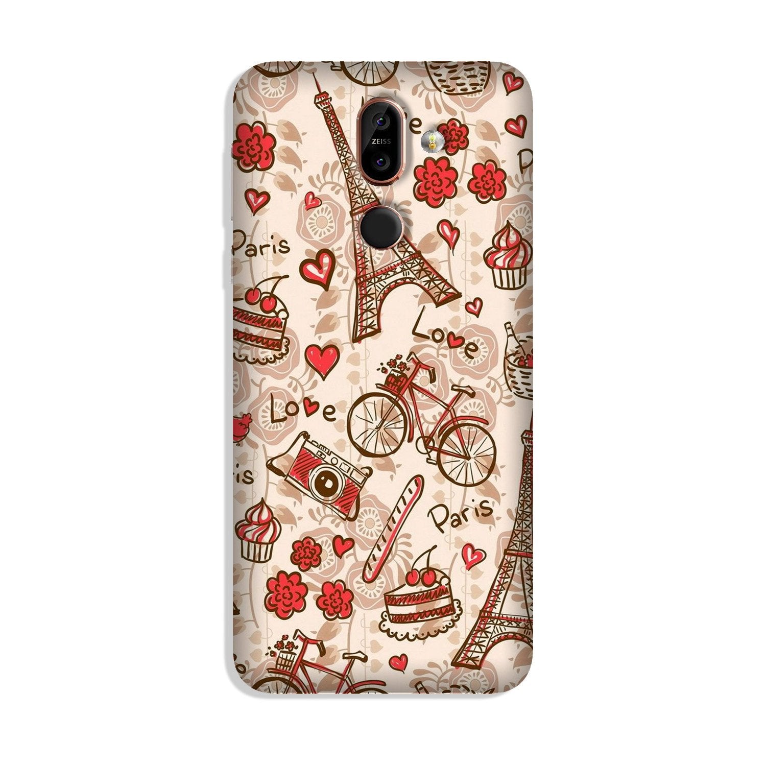 Love Paris Case for Nokia 8.1 (Design - 103) Love Paris Case for Nokia 8.1 (Design - 103)