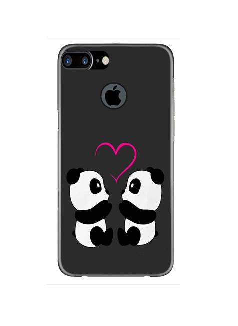 Panda Love Mobile Back Case for iPhone 7 Plus Logo Cut (Design - 398) Panda Love Mobile Back Case for iPhone 7 Plus Logo Cut (Design - 398)