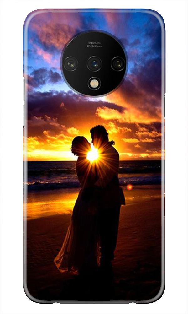 Couple Sea shore Mobile Back Case for OnePlus 7T (Design - 13) Couple Sea shore Case for OnePlus 7T