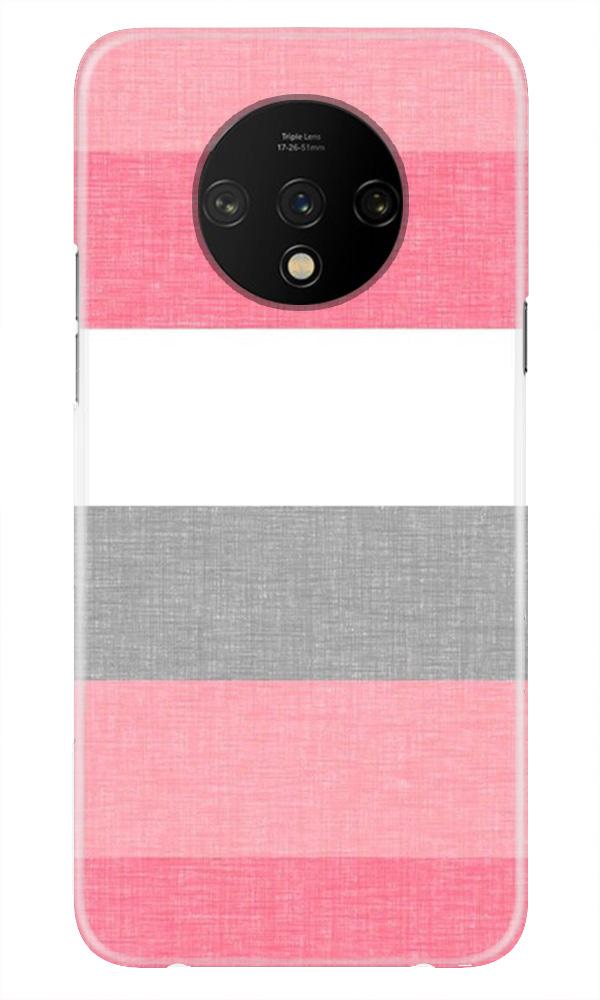 Pink white pattern Mobile Back Case for OnePlus 7T (Design - 55) Pink white pattern Case for OnePlus 7T