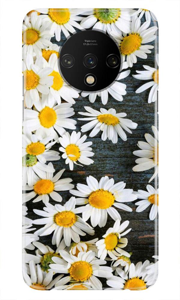 White flowers2 Mobile Back Case for OnePlus 7T (Design - 62) White flowers2 Case for OnePlus 7T