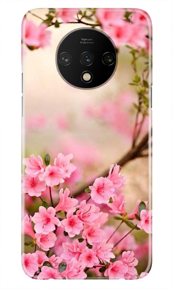 Pink flowers Mobile Back Case for OnePlus 7T (Design - 69) Pink flowers Case for OnePlus 7T