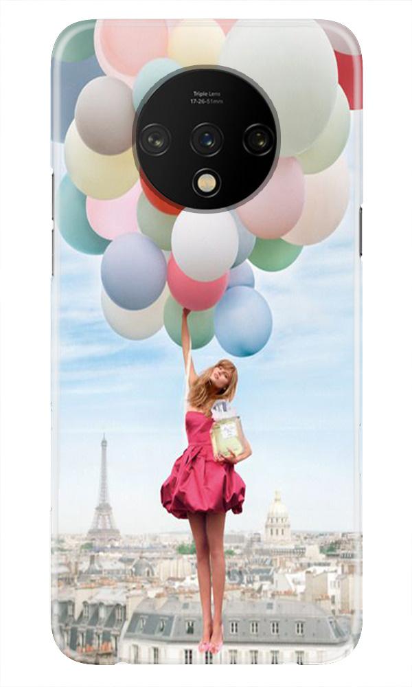Girl with Baloon Mobile Back Case for OnePlus 7T (Design - 84) Girl with Baloon Case for OnePlus 7T