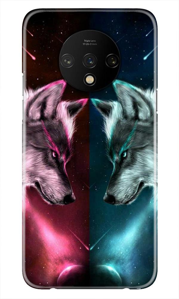 Wolf fight Mobile Back Case for OnePlus 7T (Design - 221) Wolf fight Case for OnePlus 7T (Design No. 221)
