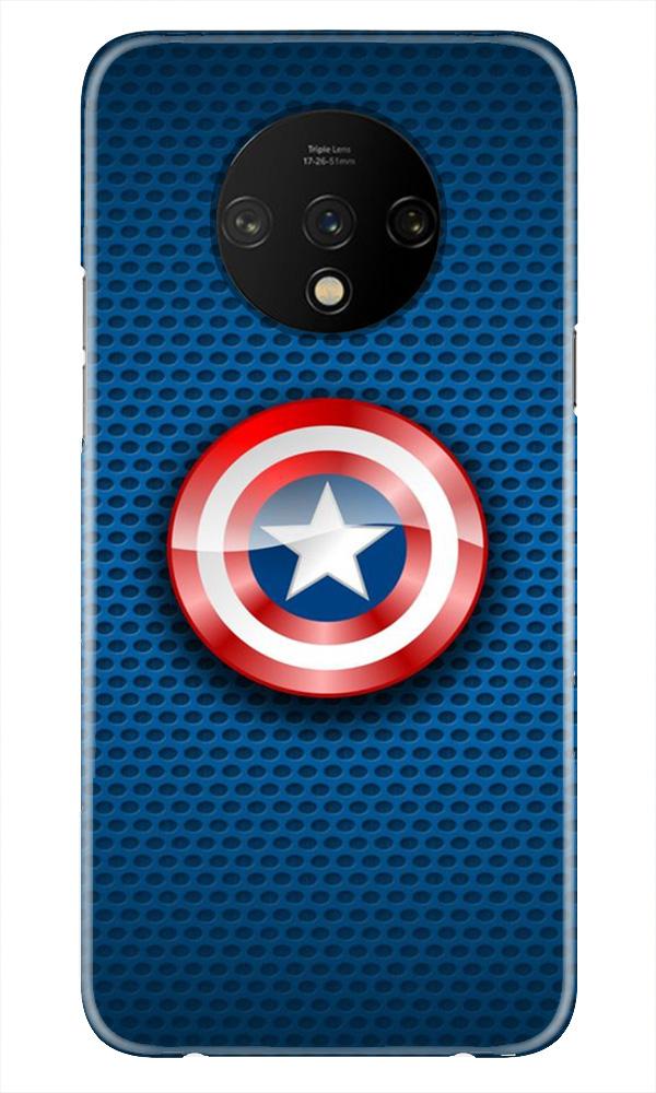 Captain America Shield Mobile Back Case for OnePlus 7T (Design - 253) Captain America Shield Case for OnePlus 7T (Design No. 253)