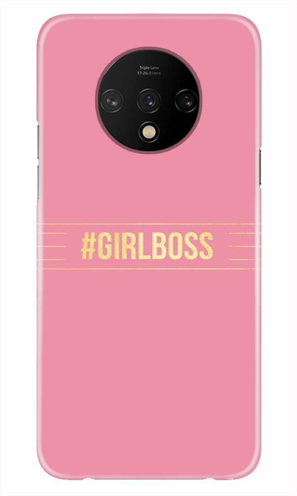 Girl Boss Pink Mobile Back Case for OnePlus 7T (Design - 263) Girl Boss Pink Case for OnePlus 7T (Design No. 263)