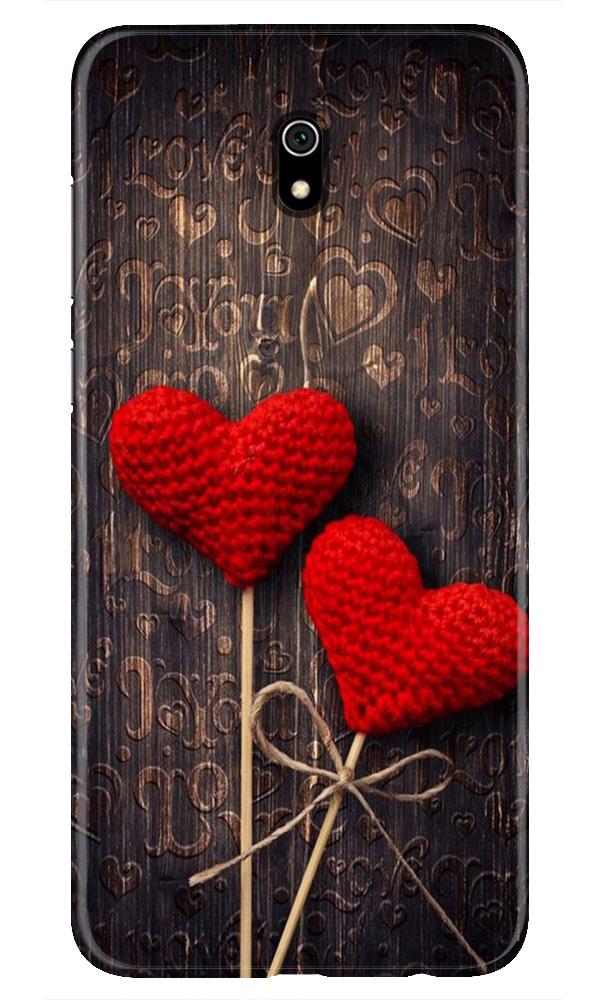 Red Hearts Mobile Back Case for Xiaomi Redmi 8A (Design - 80) Red Hearts Case for Xiaomi Redmi 8A