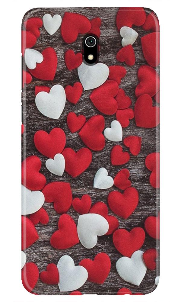 Red White Hearts Mobile Back Case for Xiaomi Redmi 8A (Design - 105) Red White Hearts Case for Xiaomi Redmi 8A (Design - 105)