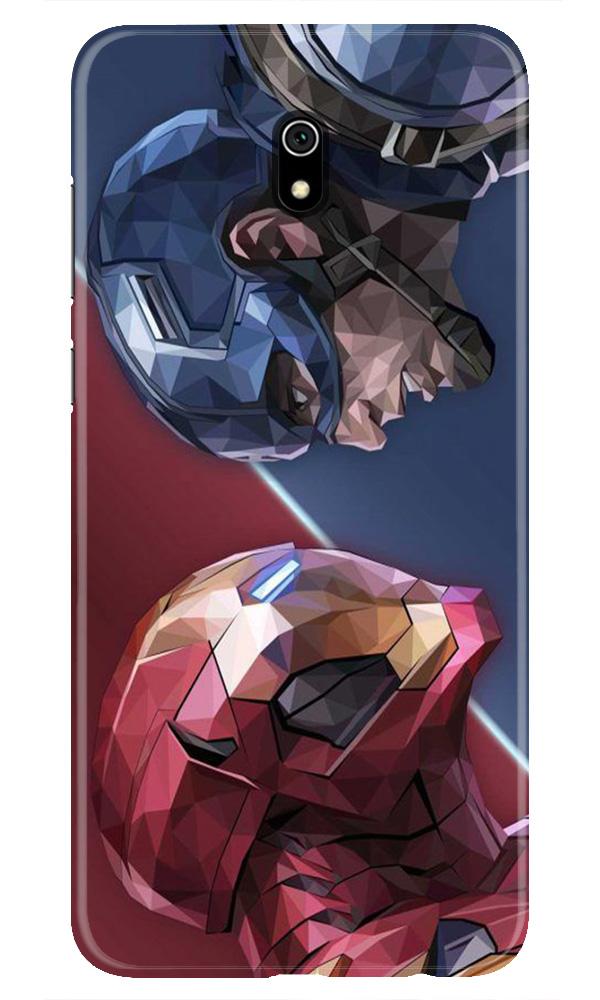 Ironman Captain America Mobile Back Case for Xiaomi Redmi 8A (Design - 245) Ironman Captain America Case for Xiaomi Redmi 8A (Design No. 245)