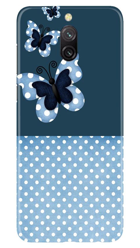 White dots Butterfly Mobile Back Case for Redmi 8a Dual (Design - 31) White dots Butterfly Case for Redmi 8a Dual