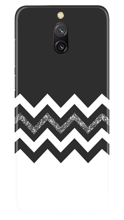 Black white Pattern2Mobile Back Case for Redmi 8a Dual (Design