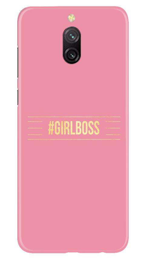 Girl Boss Pink Mobile Back Case for Redmi 8a Dual (Design - 263) Girl Boss Pink Case for Redmi 8a Dual (Design No. 263)