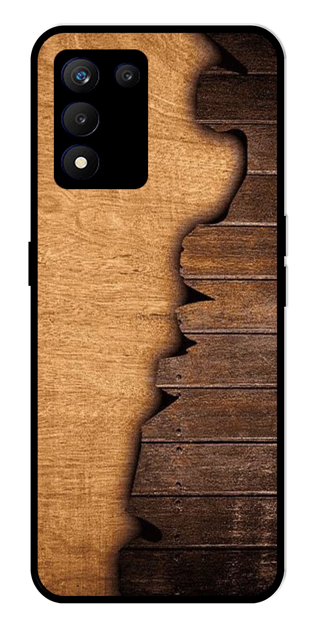 Wooden Design Metal Mobile Case for Realme 9 SE 5G Wooden Design Metal Mobile Case for Realme 9 SE 5G (Design No -13)