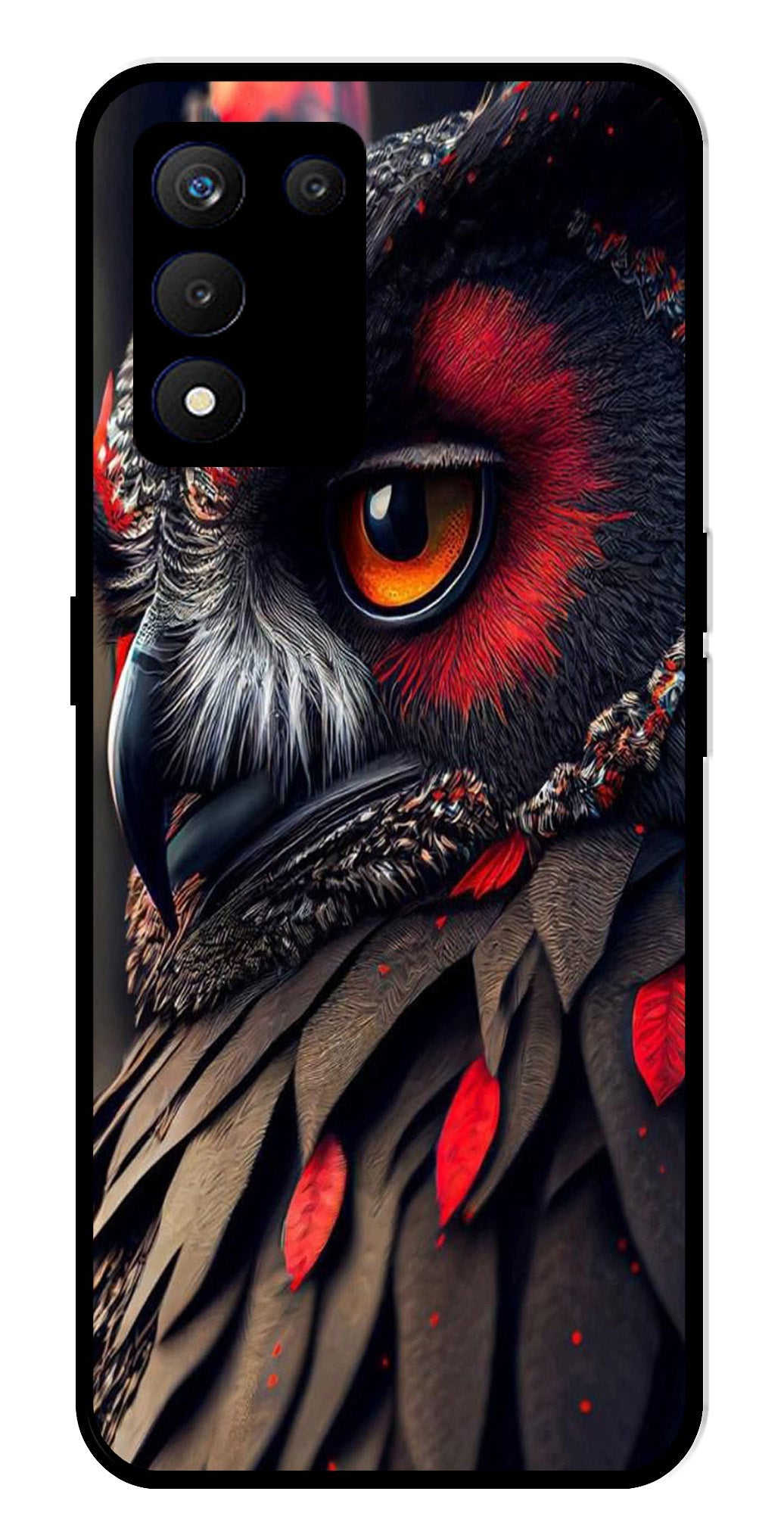 Owl Design Metal Mobile Case for Realme 9 SE 5G Owl Design Metal Mobile Case for Realme 9 SE 5G (Design No -26)