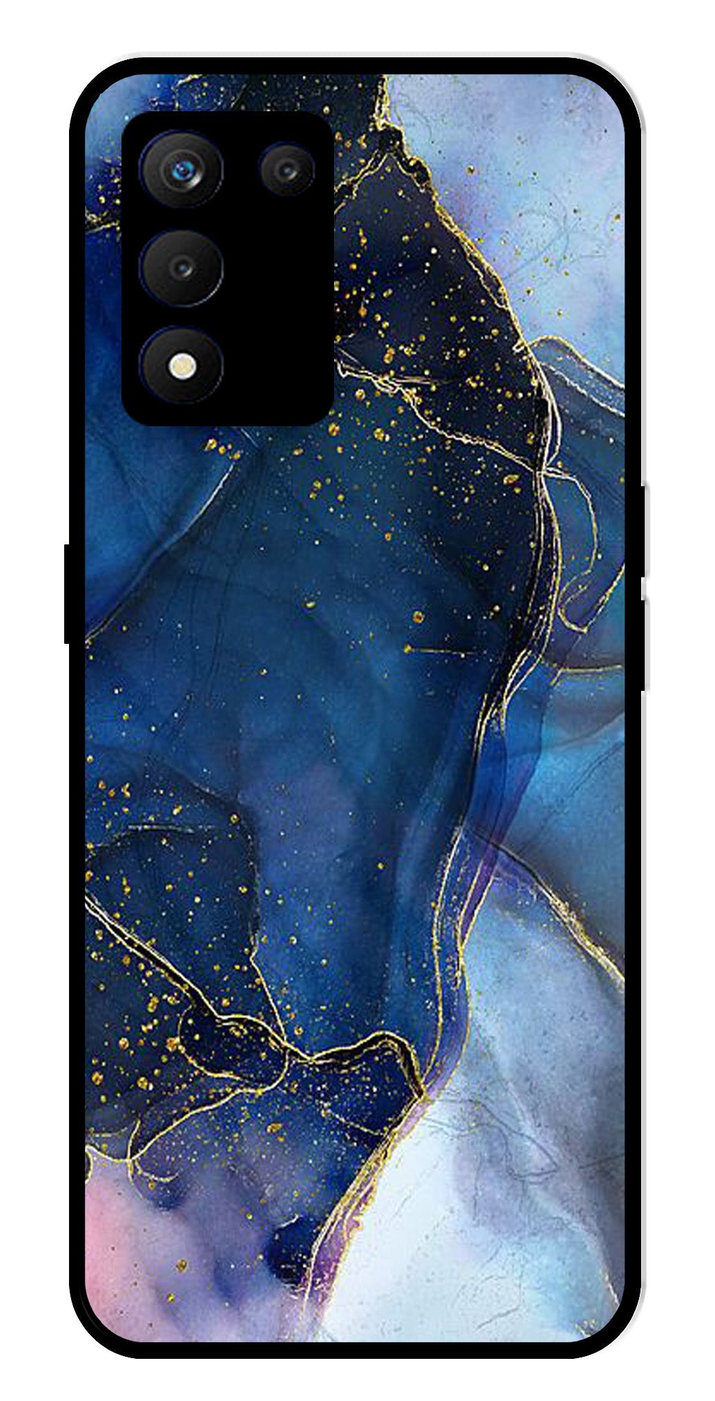 Blue Marble Metal Mobile Case for Realme 9 SE 5G Blue Marble Metal Mobile Case for Realme 9 SE 5G (Design No -34)