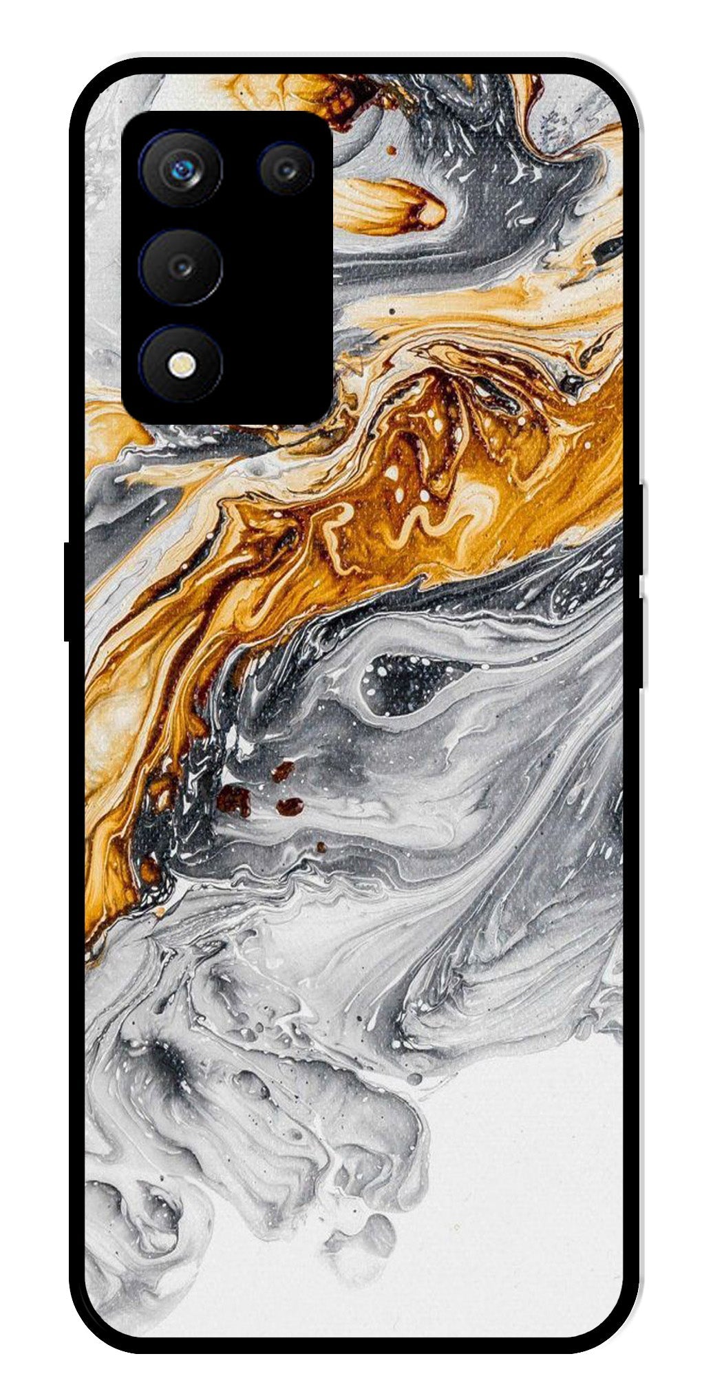 Marble Pattern Metal Mobile Case for Realme 9 SE 5G Marble Pattern Metal Mobile Case for Realme 9 SE 5G (Design No -36)