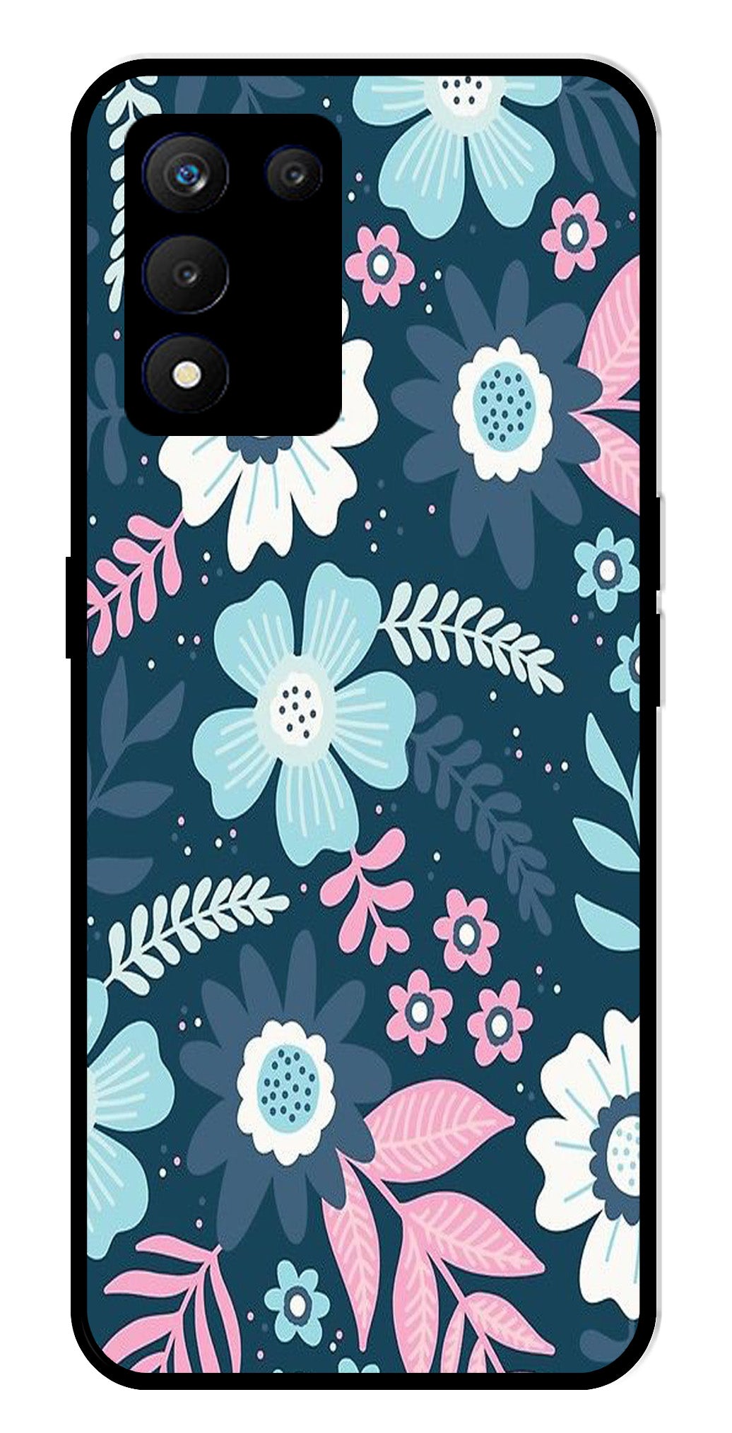 Flower Leaves Design Metal Mobile Case for Realme 9 SE 5G Flower Leaves Design Metal Mobile Case for Realme 9 SE 5G (Design No -50)