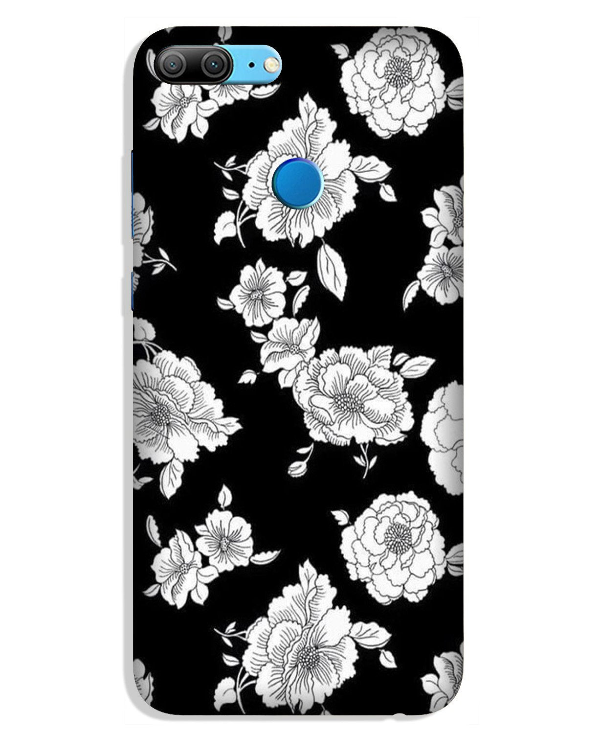 White flowers Black Background Case for Honor 9 Lite White flowers Black Background Case for Honor 9 Lite