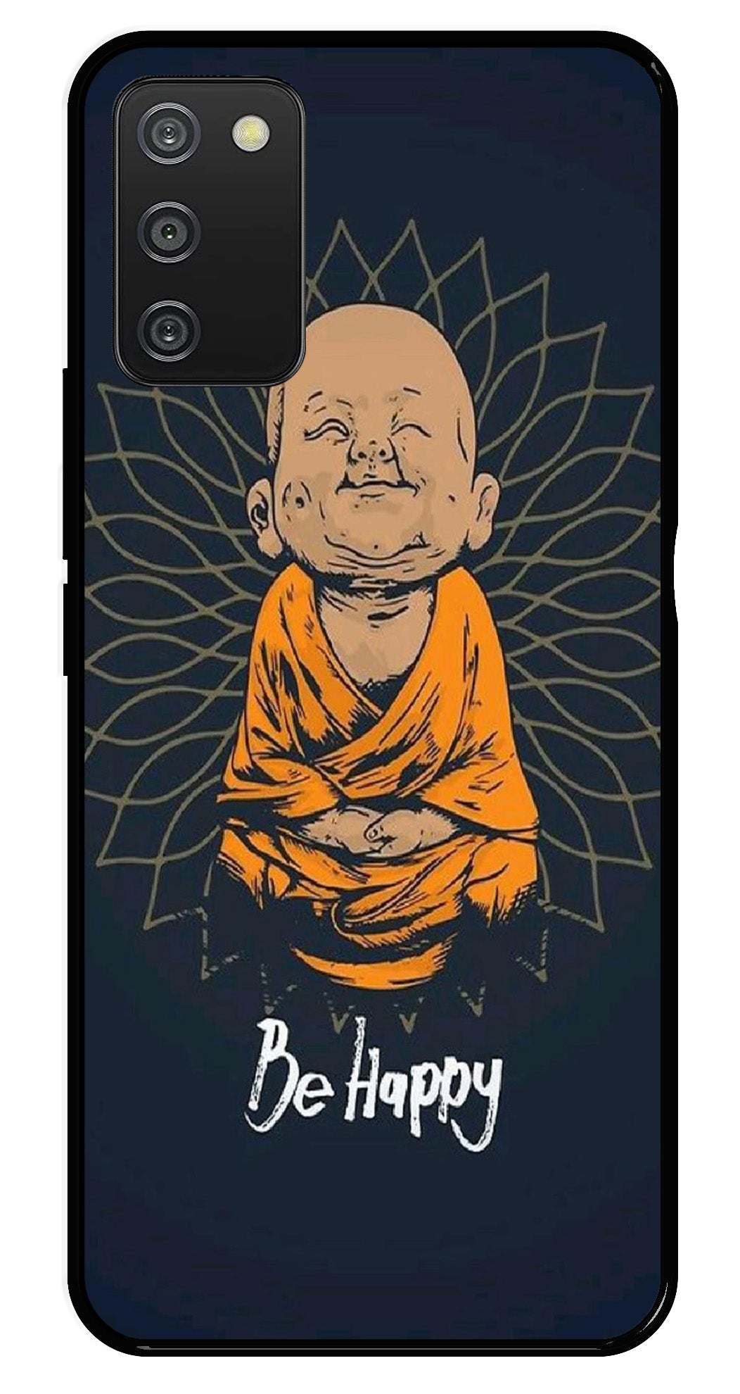 Be Happy Metal Mobile Case for Samsung Galaxy A03s Be Happy Metal Mobile Case for Samsung Galaxy A03s (Design No -27)