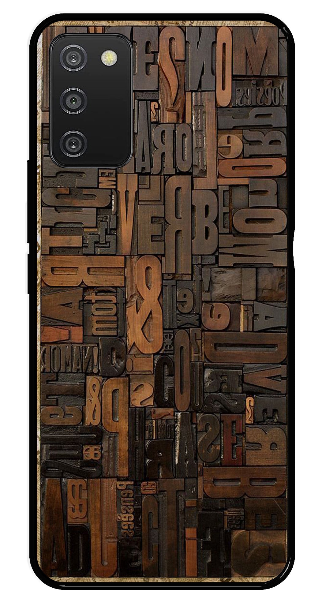 Alphabets Metal Mobile Case for Samsung Galaxy A03s Alphabets Metal Mobile Case for Samsung Galaxy A03s (Design No -32)
