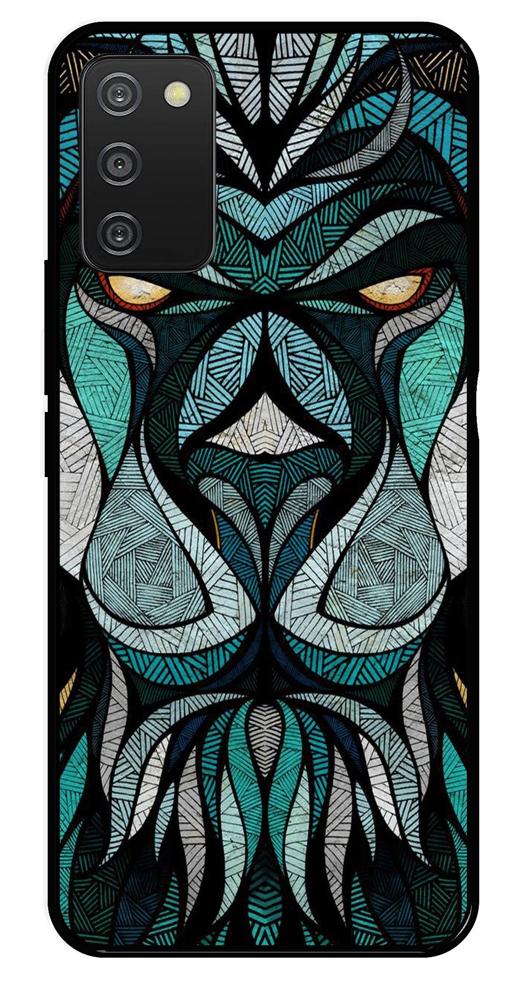 Lion Pattern Metal Mobile Case for Samsung Galaxy A03s Lion Pattern Metal Mobile Case for Samsung Galaxy A03s (Design No -40)