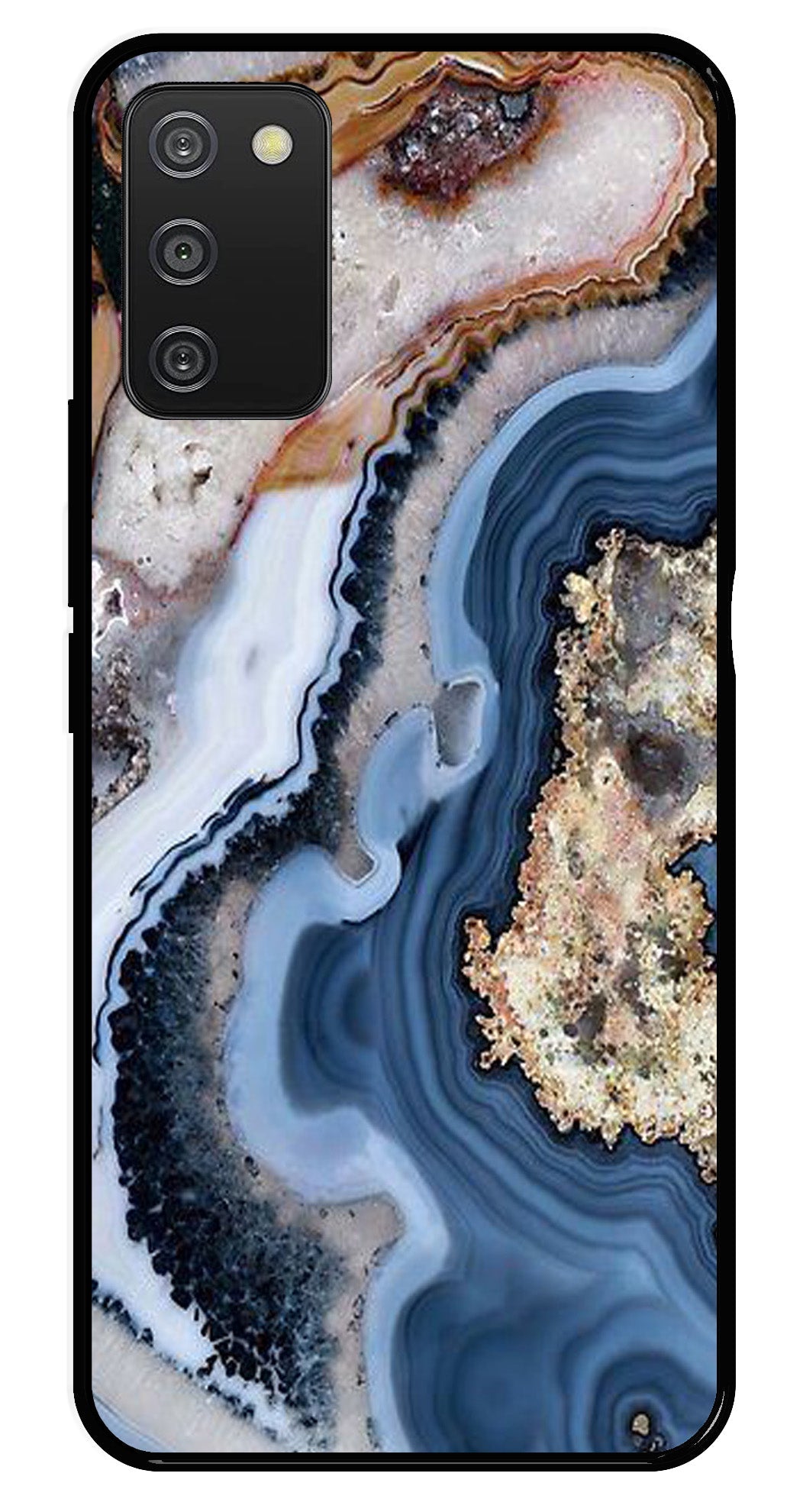 Marble Design Metal Mobile Case for Samsung Galaxy A03s (Design No -53)