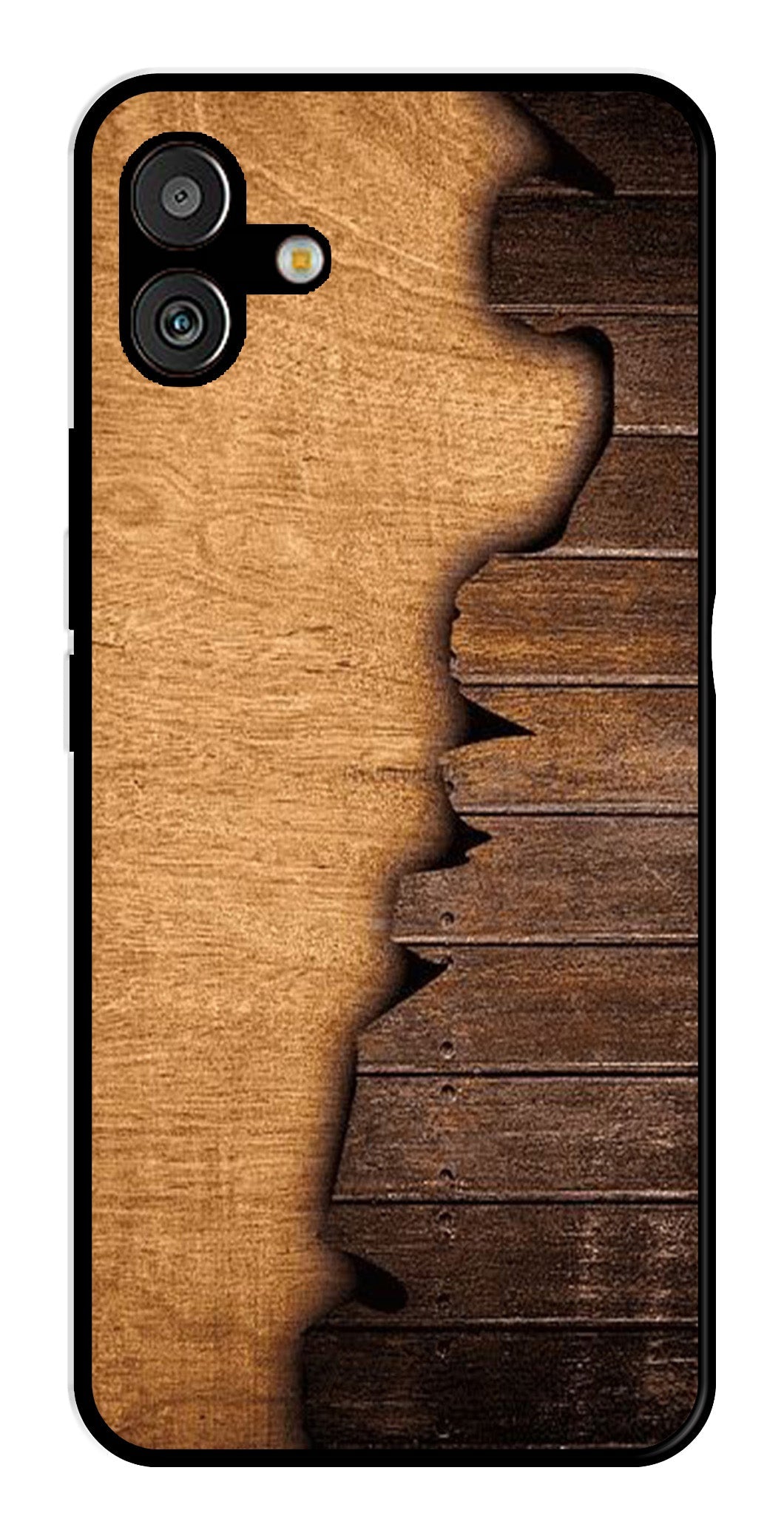 Wooden Design Metal Mobile Case for Samsung Galaxy A04 Wooden Design Metal Mobile Case for Samsung Galaxy A04 (Design No -13)