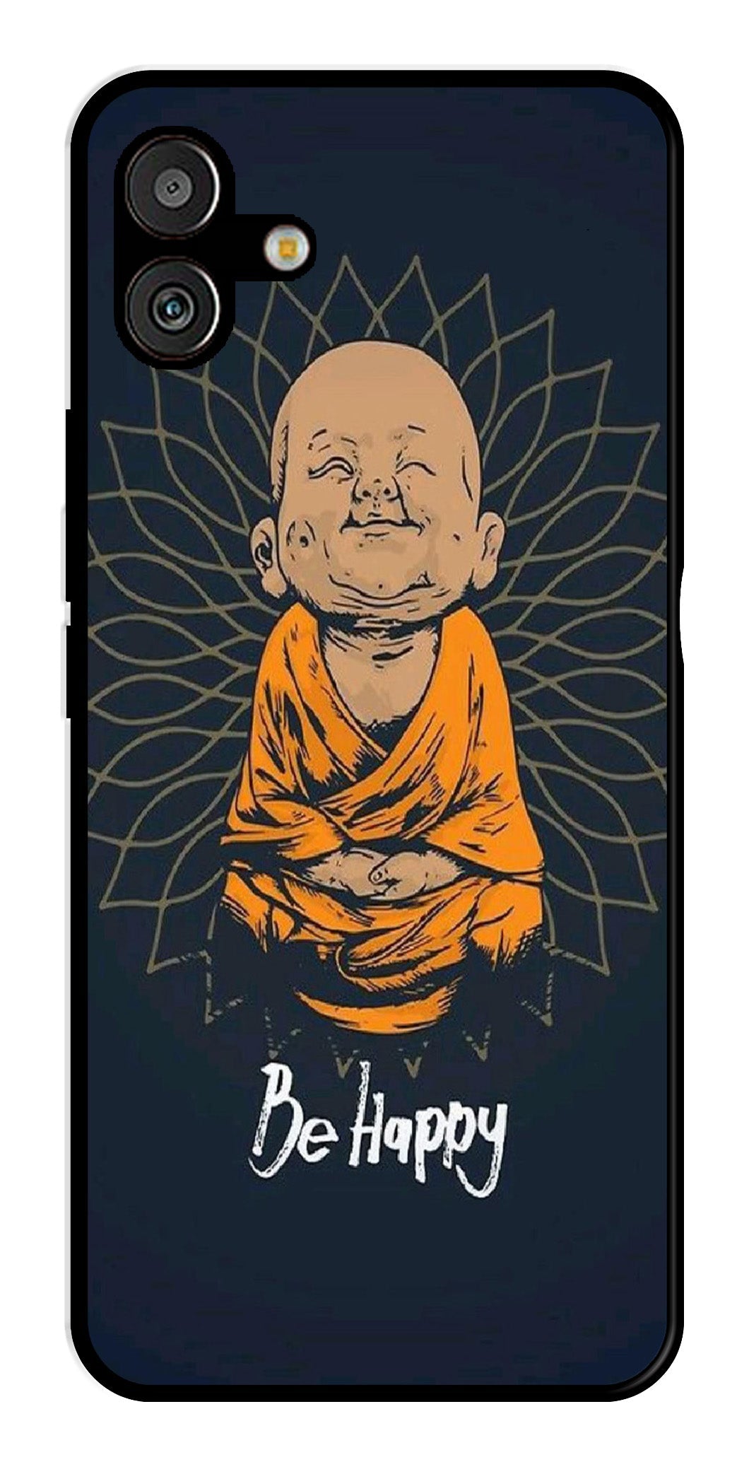 Be Happy Metal Mobile Case for Samsung Galaxy A04 Be Happy Metal Mobile Case for Samsung Galaxy A04 (Design No -27)