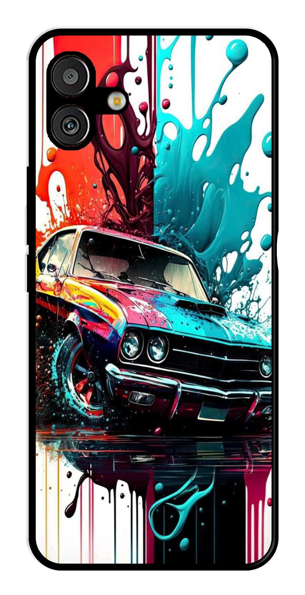Vintage Car Metal Mobile Case for Samsung Galaxy A04 Vintage Car Metal Mobile Case for Samsung Galaxy A04 (Design No -29)