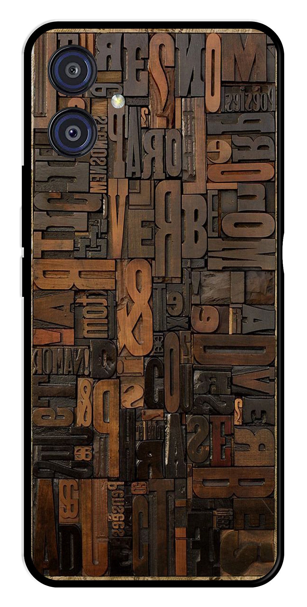 Alphabets Metal Mobile Case for Samsung Galaxy A04E Alphabets Metal Mobile Case for Samsung Galaxy A04E (Design No -32)