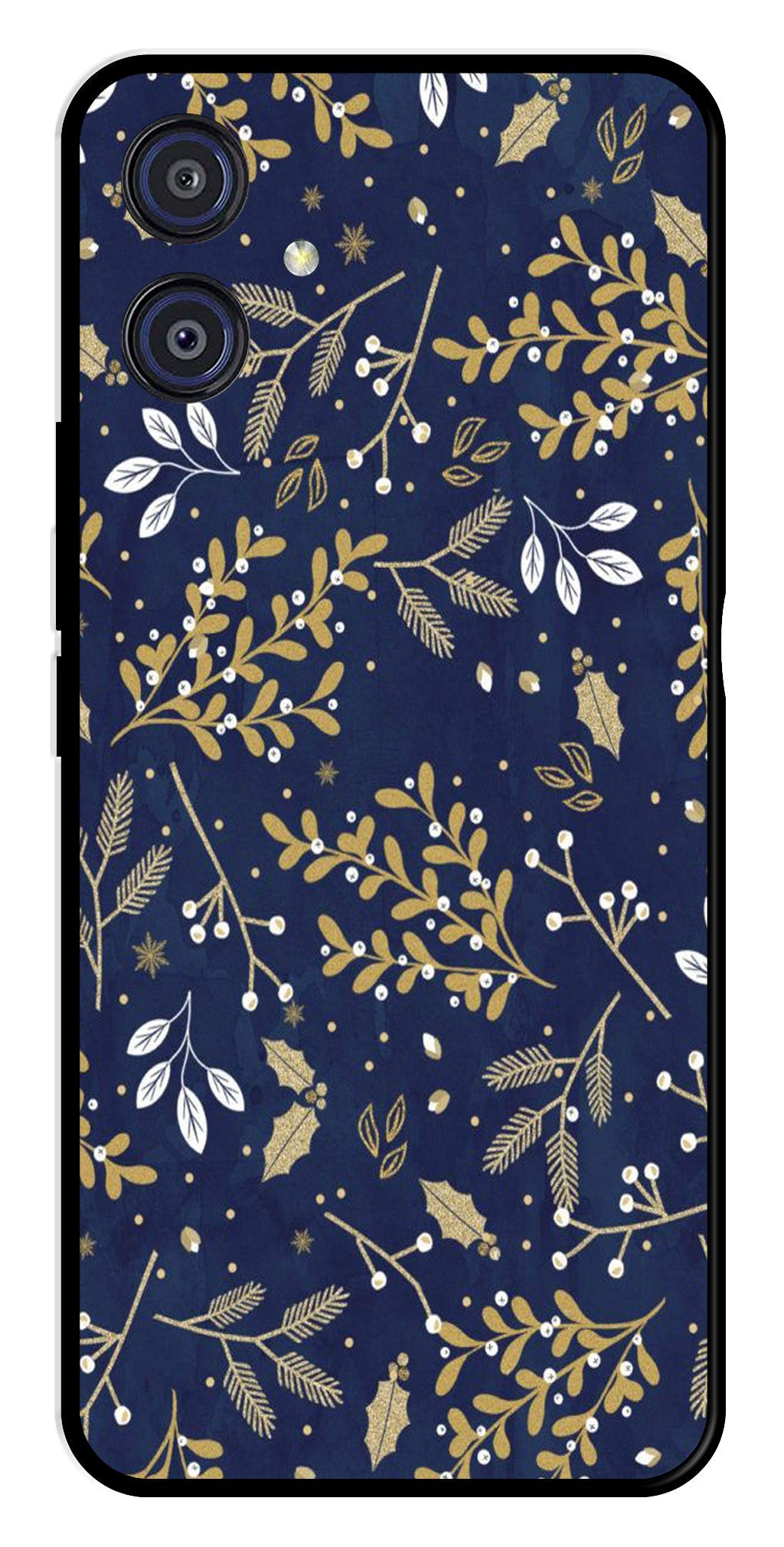 Floral Pattern Metal Mobile Case for Samsung Galaxy A04E Floral Pattern Metal Mobile Case for Samsung Galaxy A04E (Design No -52)