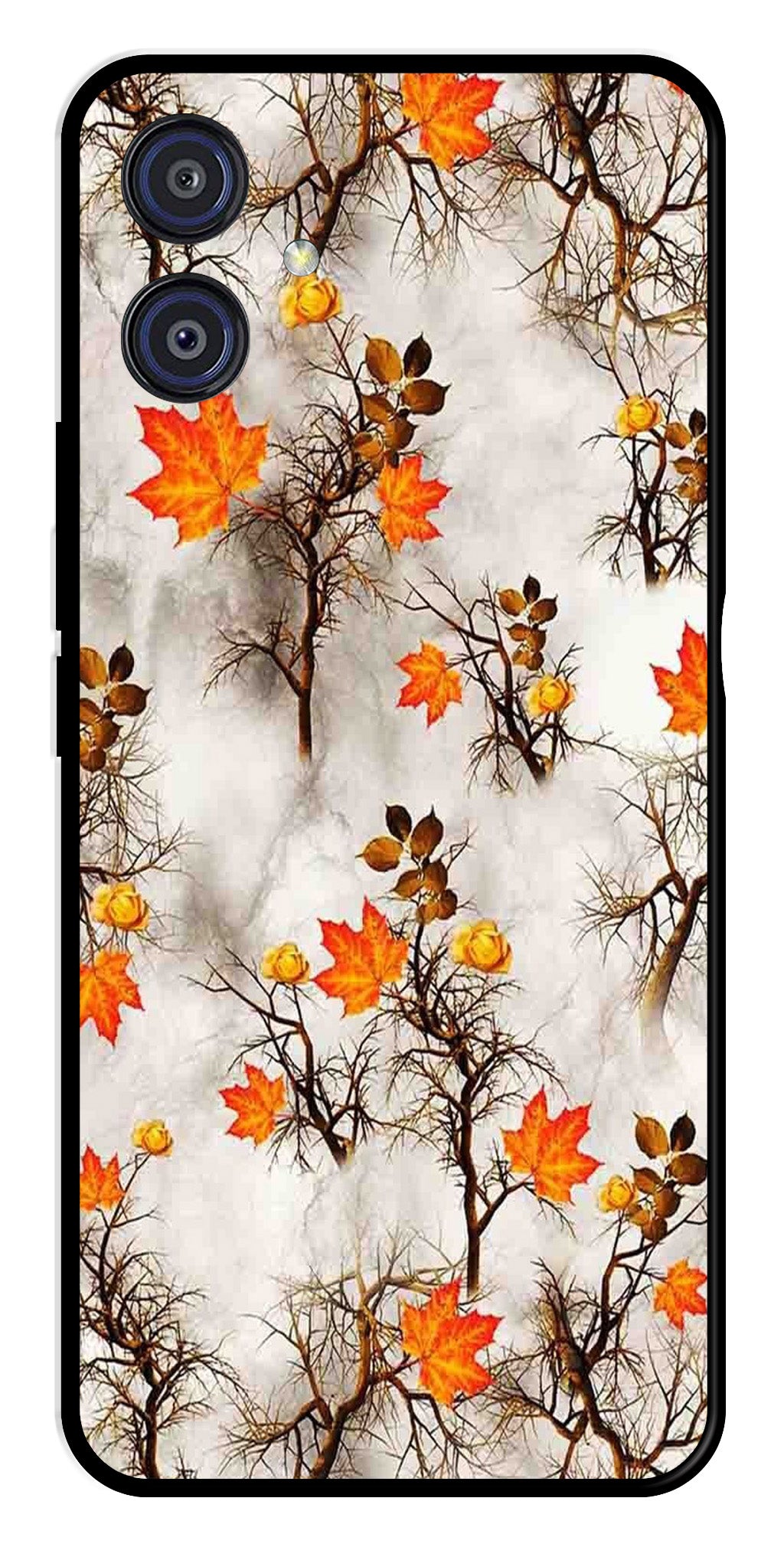 Autumn leaves Metal Mobile Case for Samsung Galaxy A04E Autumn leaves Metal Mobile Case for Samsung Galaxy A04E (Design No -55)