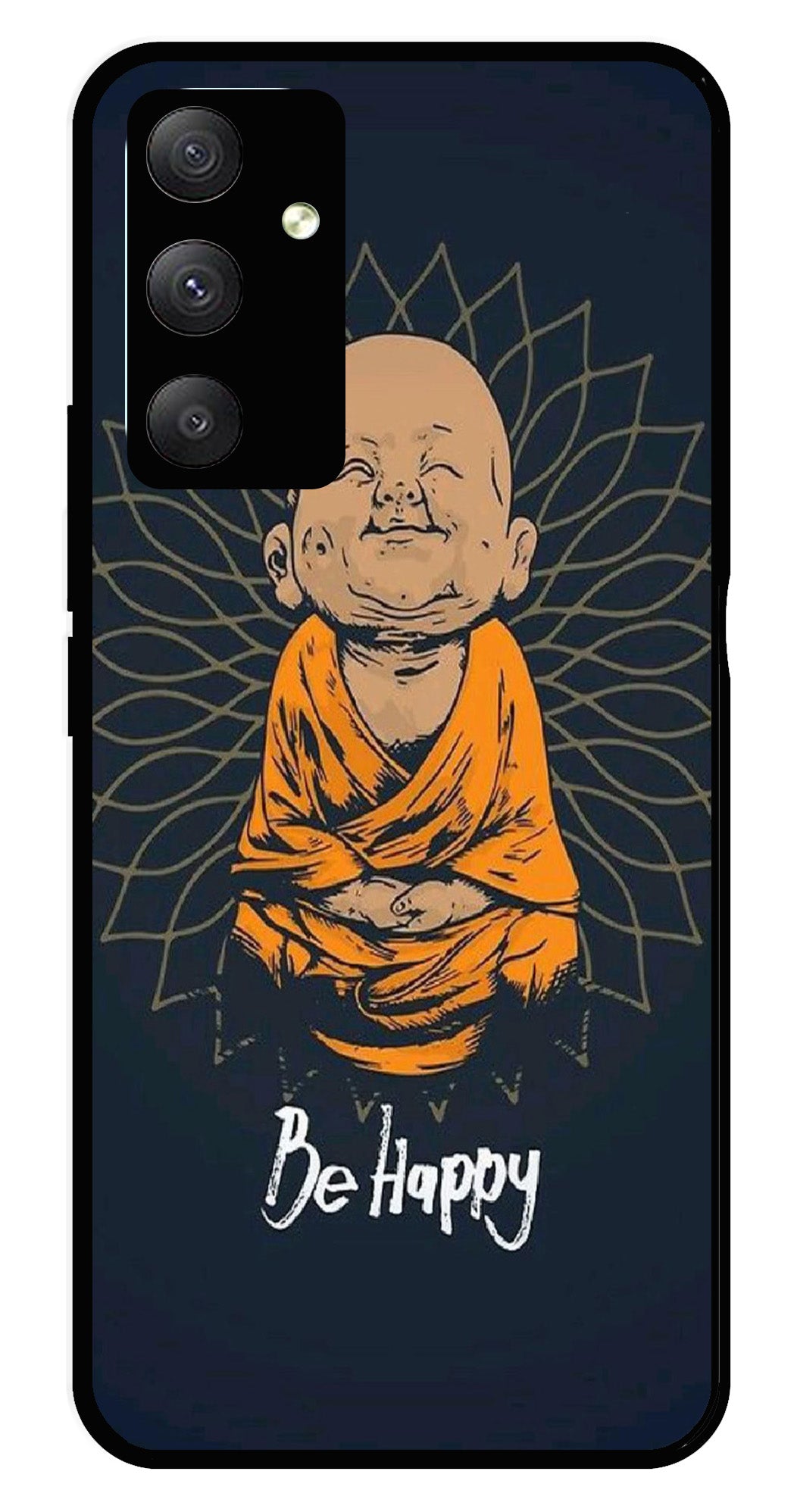 Be Happy Metal Mobile Case for Samsung Galaxy A04s Be Happy Metal Mobile Case for Samsung Galaxy A04s (Design No -27)