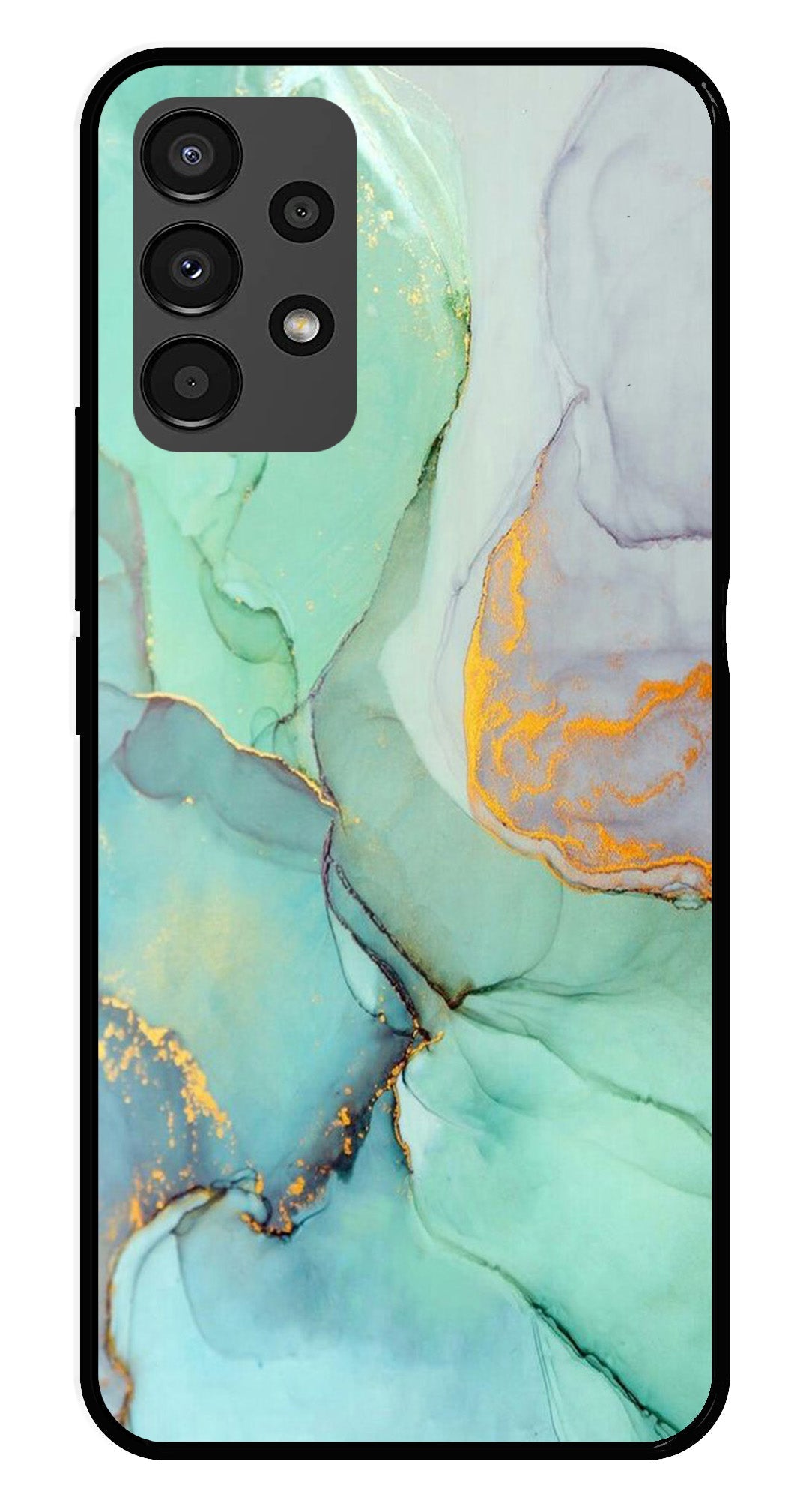 Marble Design Metal Mobile Case for Samsung Galaxy A13 4G Marble Design Metal Mobile Case for Samsung Galaxy A13 4G (Design No -46)