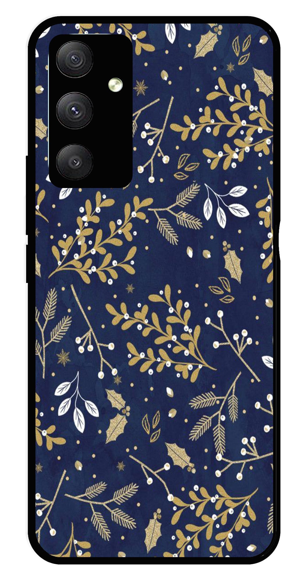 Floral Pattern Metal Mobile Case for Samsung Galaxy A34 Floral Pattern Metal Mobile Case for Samsung Galaxy A34 (Design No -52)